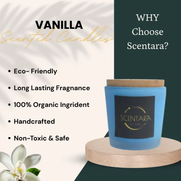 Premium Vanilla Scented Candle Scentara - Image 3