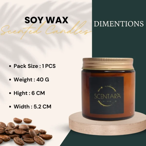 Soy Wax Scented Candles Coffee Espresso Fragnance Scentara - Image 5