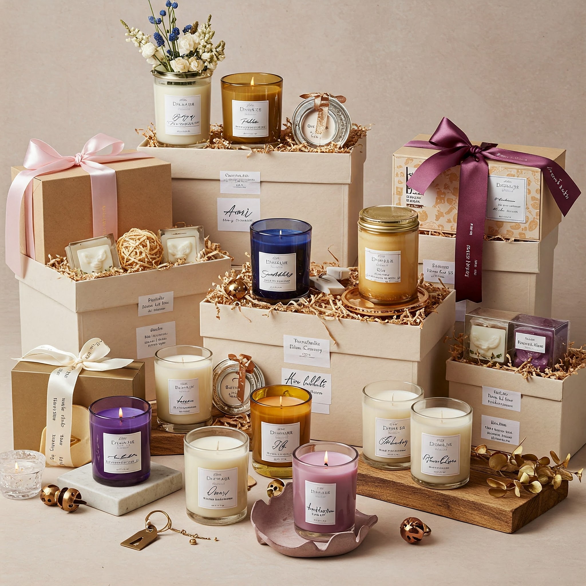 customize gift hamper for scented jar candles