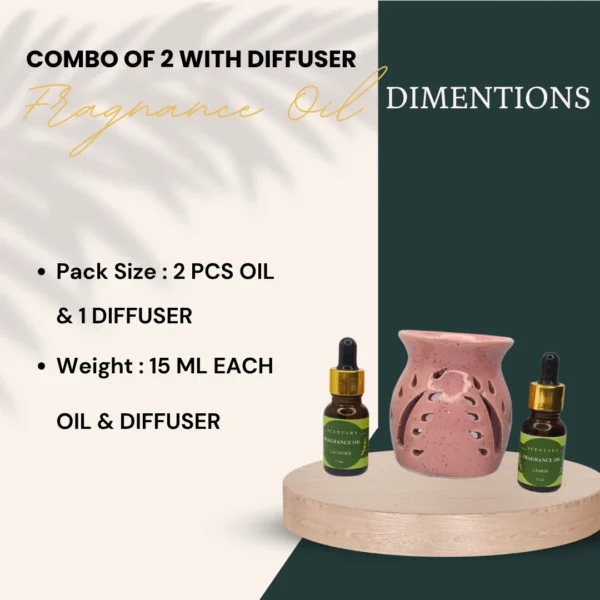 Set of 2 Fragnance Oil of your choice With Diffuser - Image 5