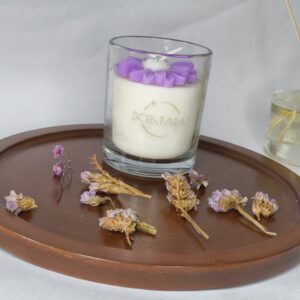 Lavender Scented Candle Glass Jar