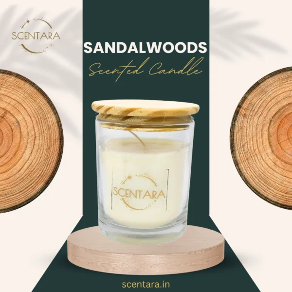 Sandal woods scented candle