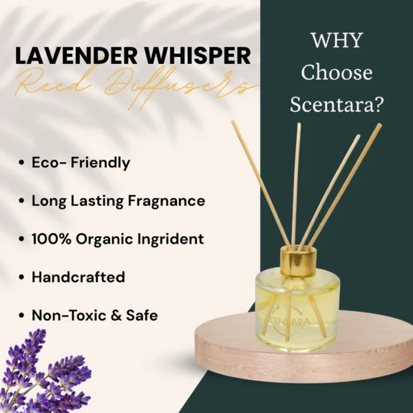 Lavender Whisper Reed Diffuser Scentara - Image 3