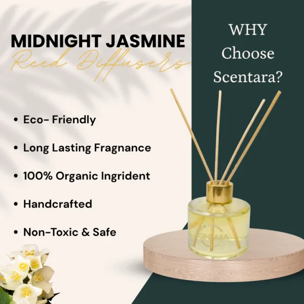 Midnight Jasmine Reed Diffuser Scentara - Image 3