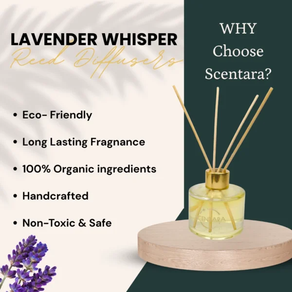 Floral Lavender Whisper Reed Diffuser Scentara - Image 5