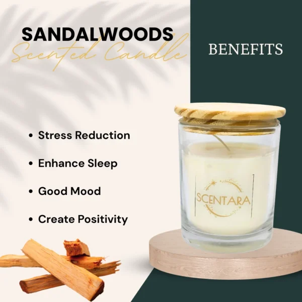 Sandal woods scented candle