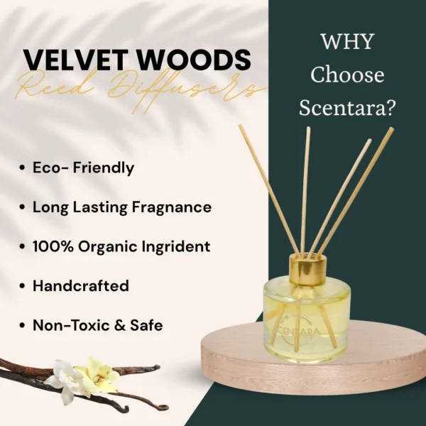 Velvet Woods Reed Diffuser Scentara - Image 3
