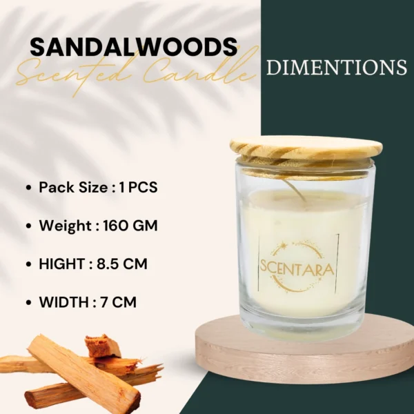 Sandal woods scented candle